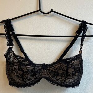 Stella McCartney Elegant Black Lace Bra 32DD